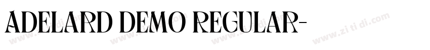Adelard Demo Regular字体转换